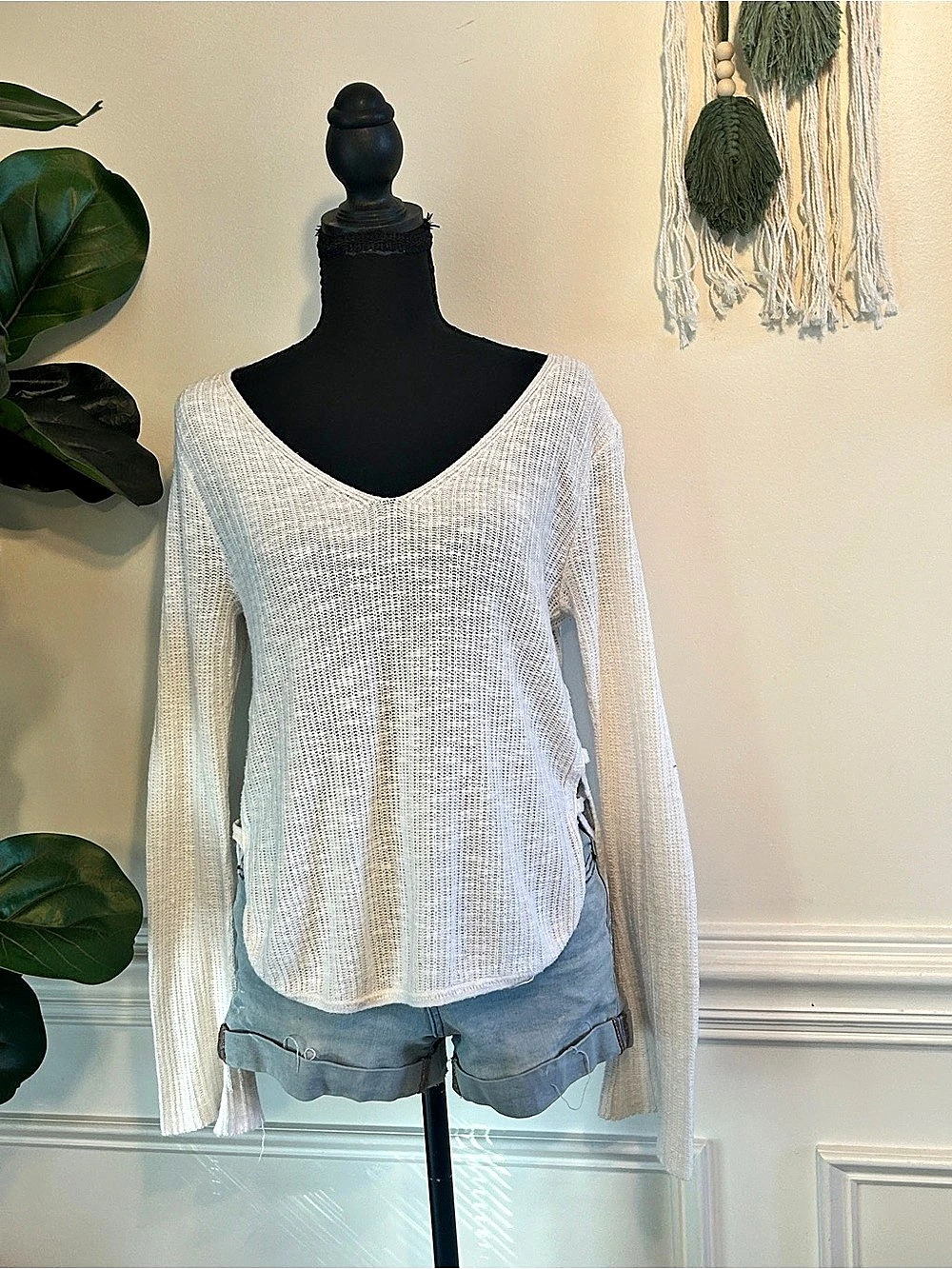 Express V-Neck Knit Sweater
